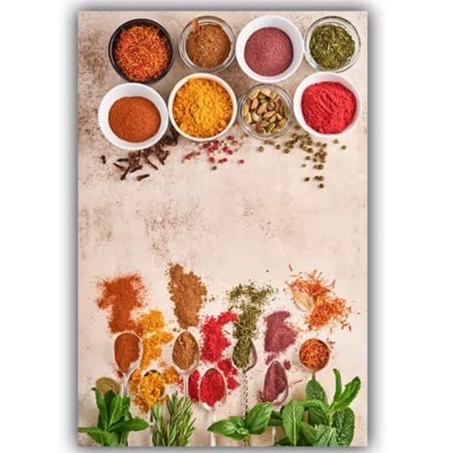 فرشینه آشپزخانه مخمل ترک طرح ادویه کدK123 — تصویر ۶
