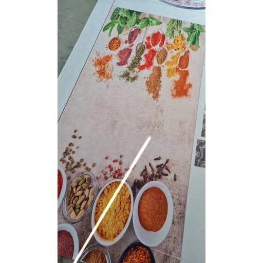 فرشینه آشپزخانه مخمل ترک طرح ادویه کدK123 — تصویر ۳