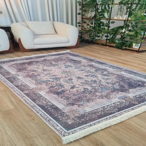 فرشینه مخمل ترک طرح فرش استپ دار کد L520 — تصویر ۶
