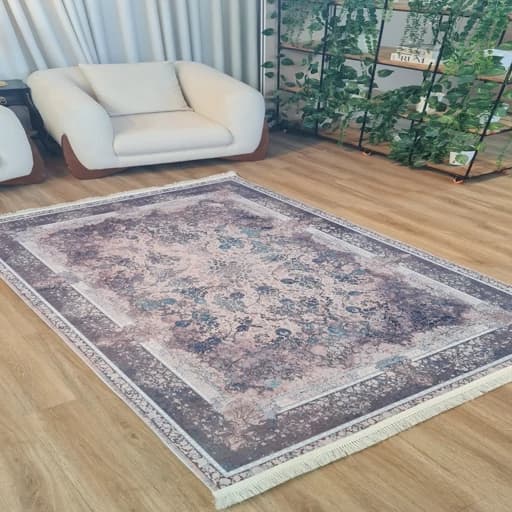 فرشینه مخمل ترک طرح فرش استپ دار کد L520 — تصویر ۴