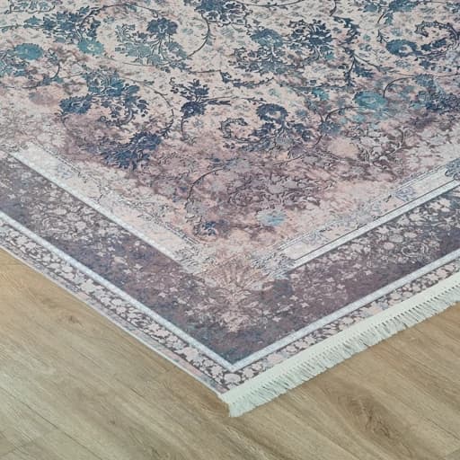فرشینه مخمل ترک طرح فرش استپ دار کد L520 — تصویر ۵