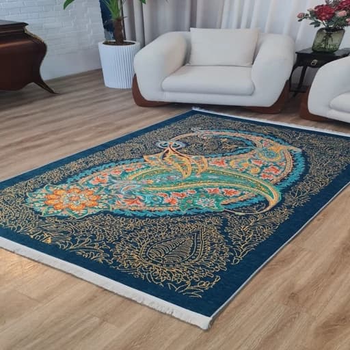فرشینه مخمل ترک طرح فرش ترمز دار کد u505 — تصویر ۳