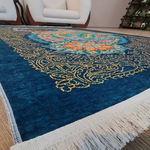 فرشینه مخمل ترک طرح فرش ترمز دار کد u505 — تصویر ۶