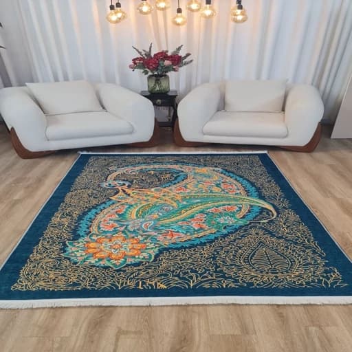 فرشینه مخمل ترک طرح فرش ترمز دار کد u505 — تصویر ۴