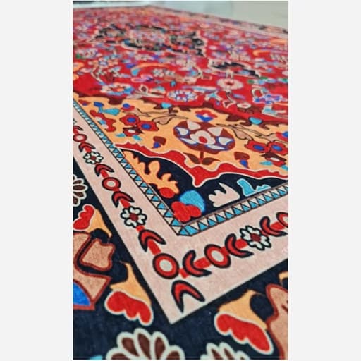 فرشینه مخمل ترک سنتی لاکی کد h161 — تصویر ۳