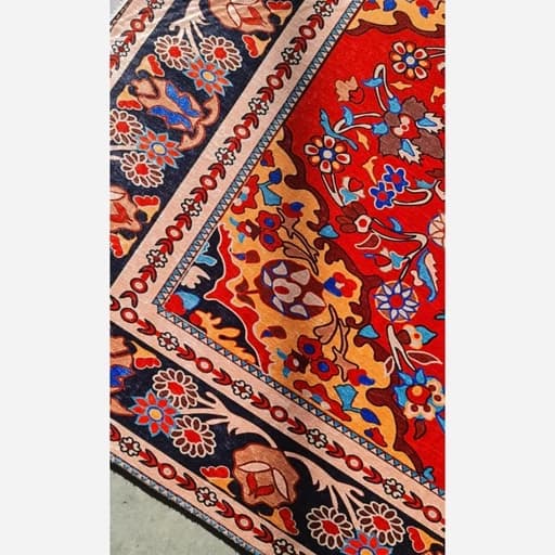 فرشینه مخمل ترک سنتی لاکی کد h161 — تصویر ۸