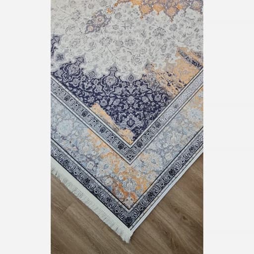 فرشینه مخمل رویه نرم و لطیف | استپ دار ، ترک سنتی وینتیج L127 — تصویر ۶