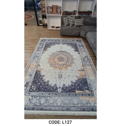 فرشینه مخمل رویه نرم و لطیف | استپ دار ، ترک سنتی وینتیج L127 — تصویر ۵