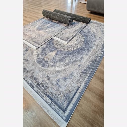 فرشینه مخمل طرح فرش طوسی وینتیج U54 — تصویر ۴