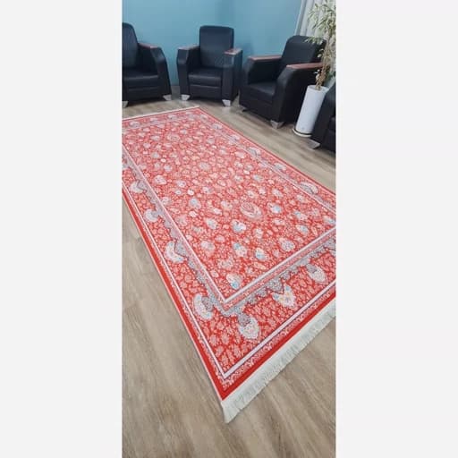 فرشینه مخمل رویه نرم و لطیف هازان ترک لاکی روشن افشان A130 — تصویر ۶