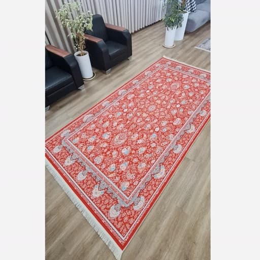 فرشینه مخمل رویه نرم و لطیف هازان ترک لاکی روشن افشان A130 — تصویر ۵