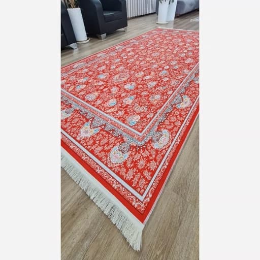 فرشینه مخمل رویه نرم و لطیف هازان ترک لاکی روشن افشان A130 — تصویر ۴