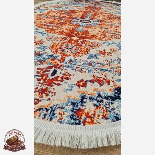 فرشینه بیضی | مخمل نرم و صاف | استُپ دار (ضدلغزش) b142 — تصویر ۷