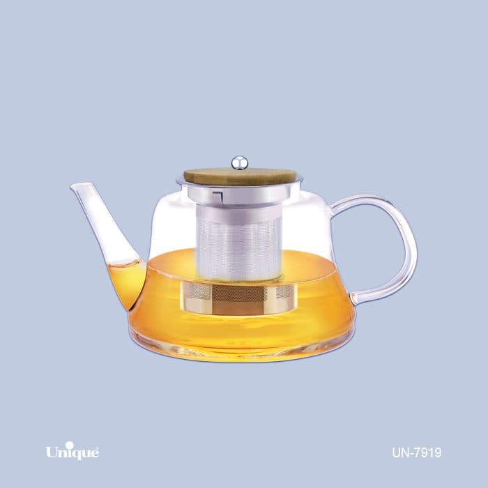 قوری پیرکس در چوبی 850ML یونیک UN-7919 — تصویر ۲