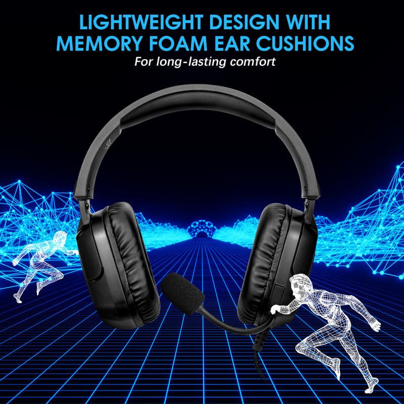 هدست گیمینگ روگوشی مدل S21-RGB با اتصال سیمی، میکروفون مجهز به نویز کنسلینگ ENC، نورپردازی RGB، کلید تنظیم صدا و میوت، جک 3.5 میلی‌متری و USB — تصویر ۴