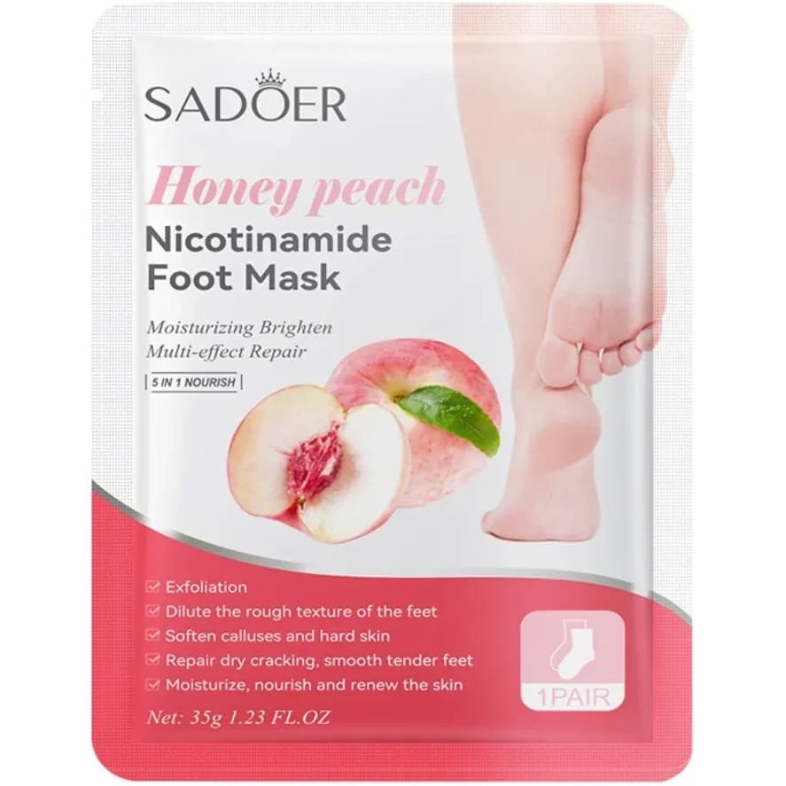 ماسک پوشیدنی از بین برنده ترک پا Sadoer Honey Peach حجم 35 گرم کد 1900