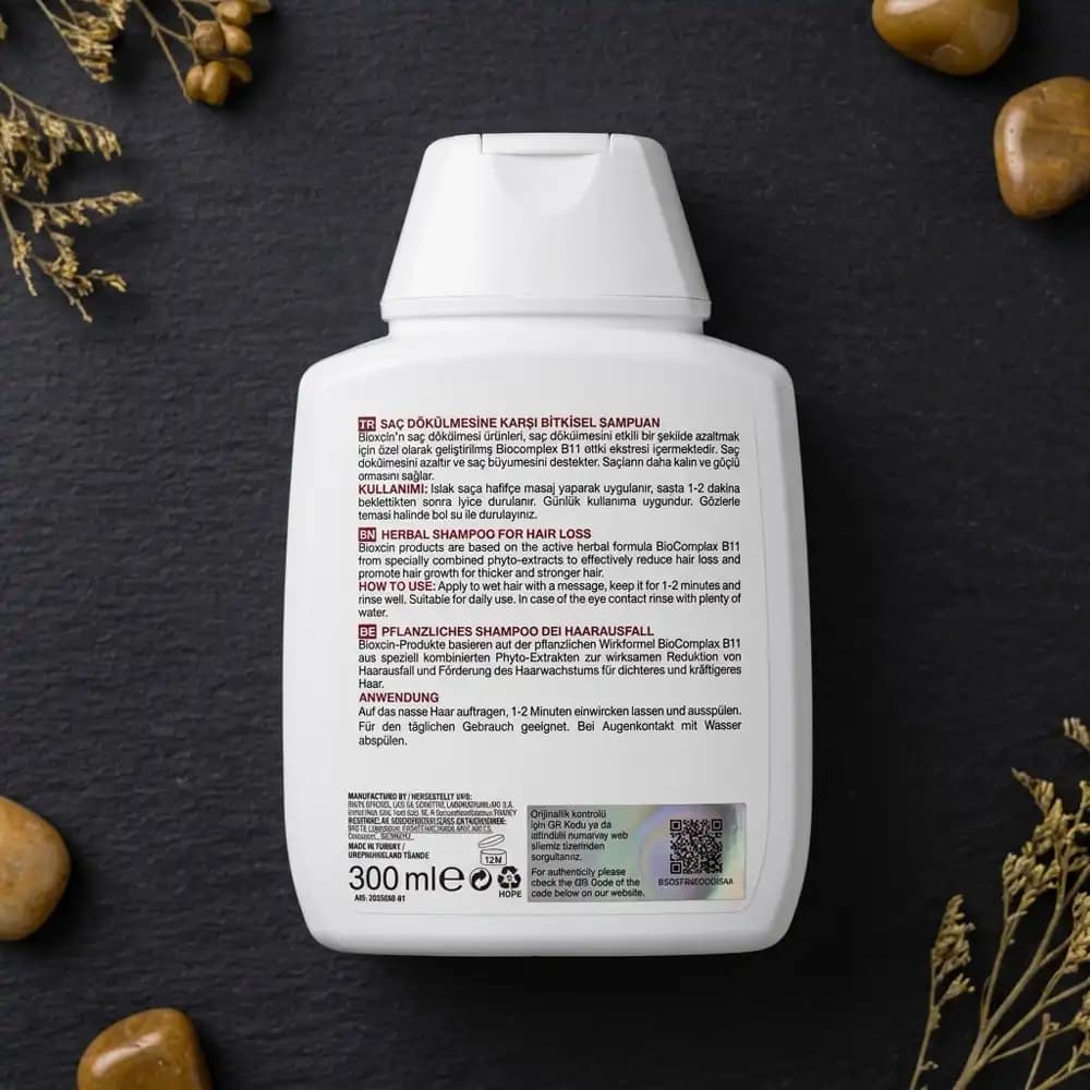 شامپو ضدریزش گیاهی بیوکسین (Bioxcin) مخصوص موی چرب مدل کلاسیک حجم 300 میلی لیتری — تصویر ۲