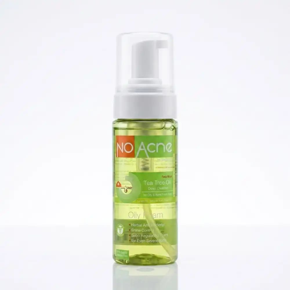 فوم شستشوی روغن درخت چای نو آکنه (NO Acne) مدل ضد جوش قوی مناسب پوست چرب و جوشدار حجم 150 میلی لیتری