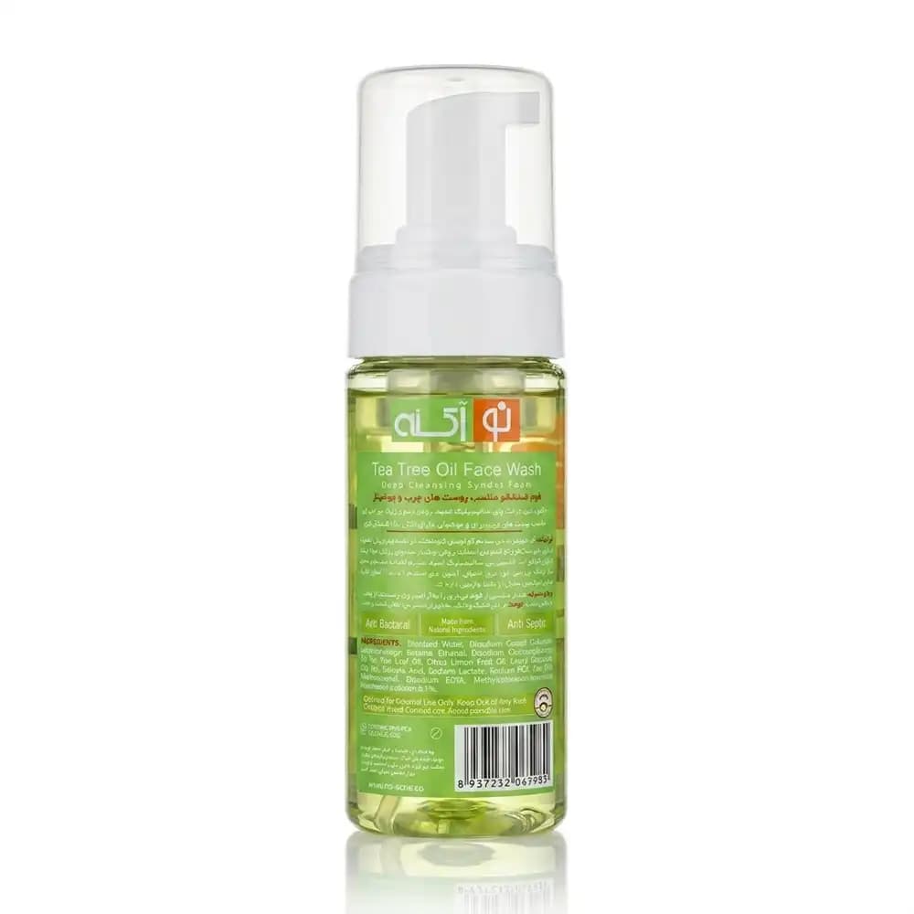 فوم شستشوی روغن درخت چای نو آکنه (NO Acne) مدل ضد جوش قوی مناسب پوست چرب و جوشدار حجم 150 میلی لیتری — تصویر ۲