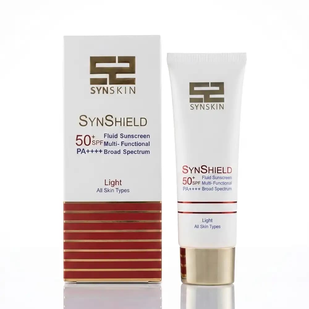 ضد آفتاب SPF50 فلوئیدی ساین اسکین (SynSkin) مدل رنگی وزن 50 گرمی