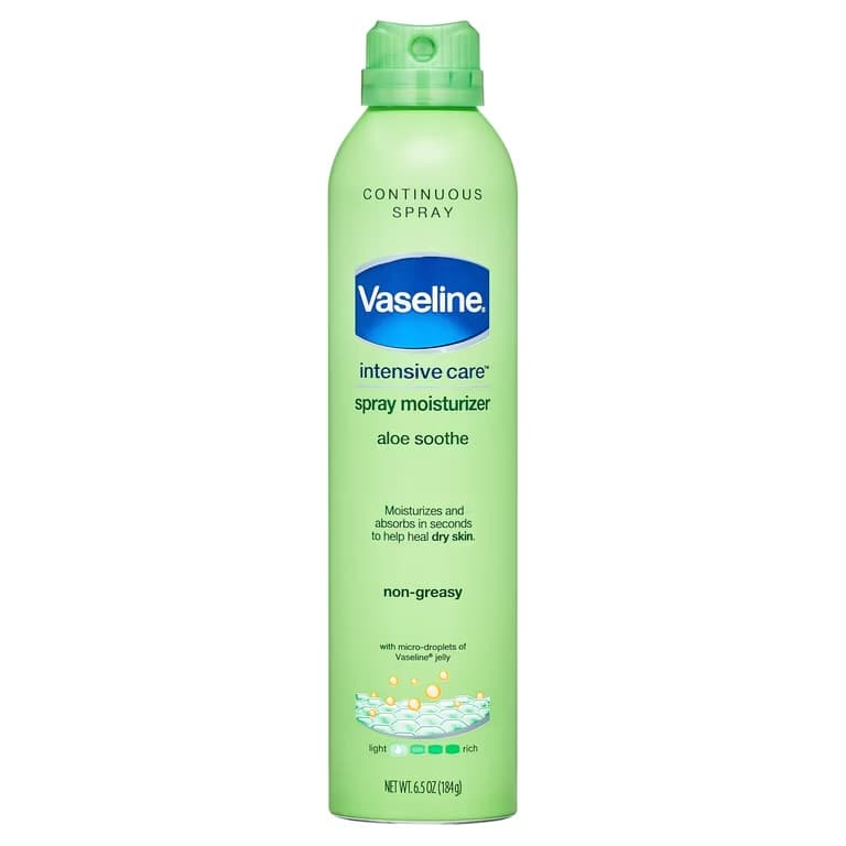اسپری لوسیون بدن آبرسان وازلین مدل Aloe Soothe حجم ۱۸۴ گرم
