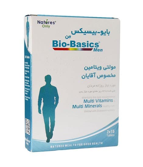قرص مولتی ویتامین بایوبیسیکس من نیچرز اونلی برای آقایان 30 عددی