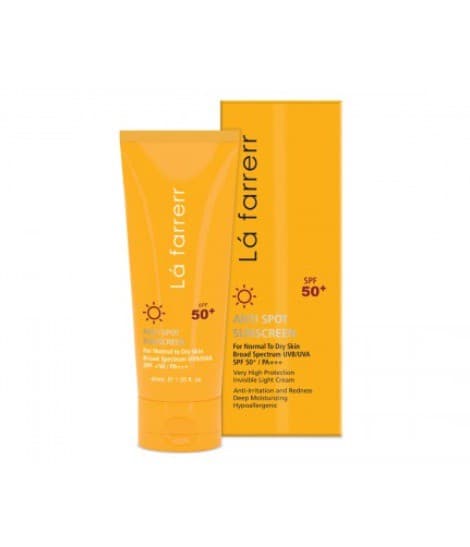 کرم ضد آفتاب و ضد لک بی رنگ پوست خشک و معمولی SPF50 لافارر 40 میلی لیتر