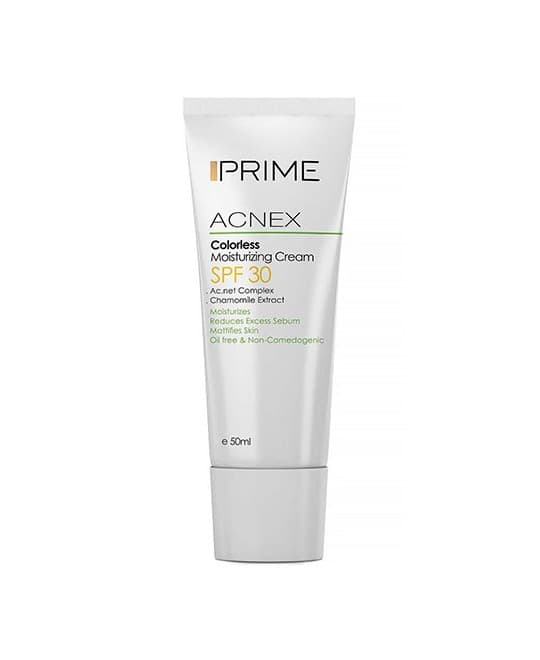 کرم مرطوب کننده بدون رنگ SPF30 پریم 50 میلی لیتر