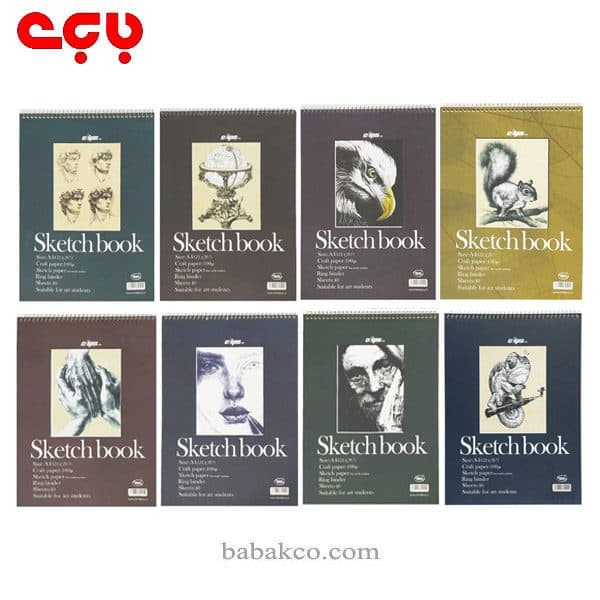 دفتر طراحی کلیپس سیمی آ4 40برگ