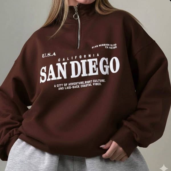 دورس نیم زیپ SAN DIEGO کد 100469 — تصویر ۳