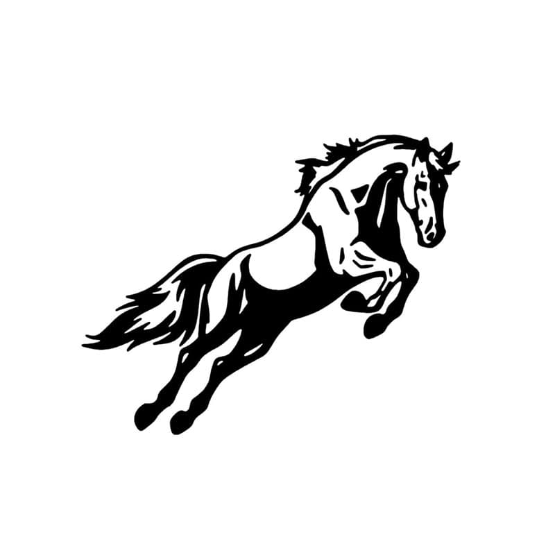 برچسب خودرو طرح اسب کد 8087