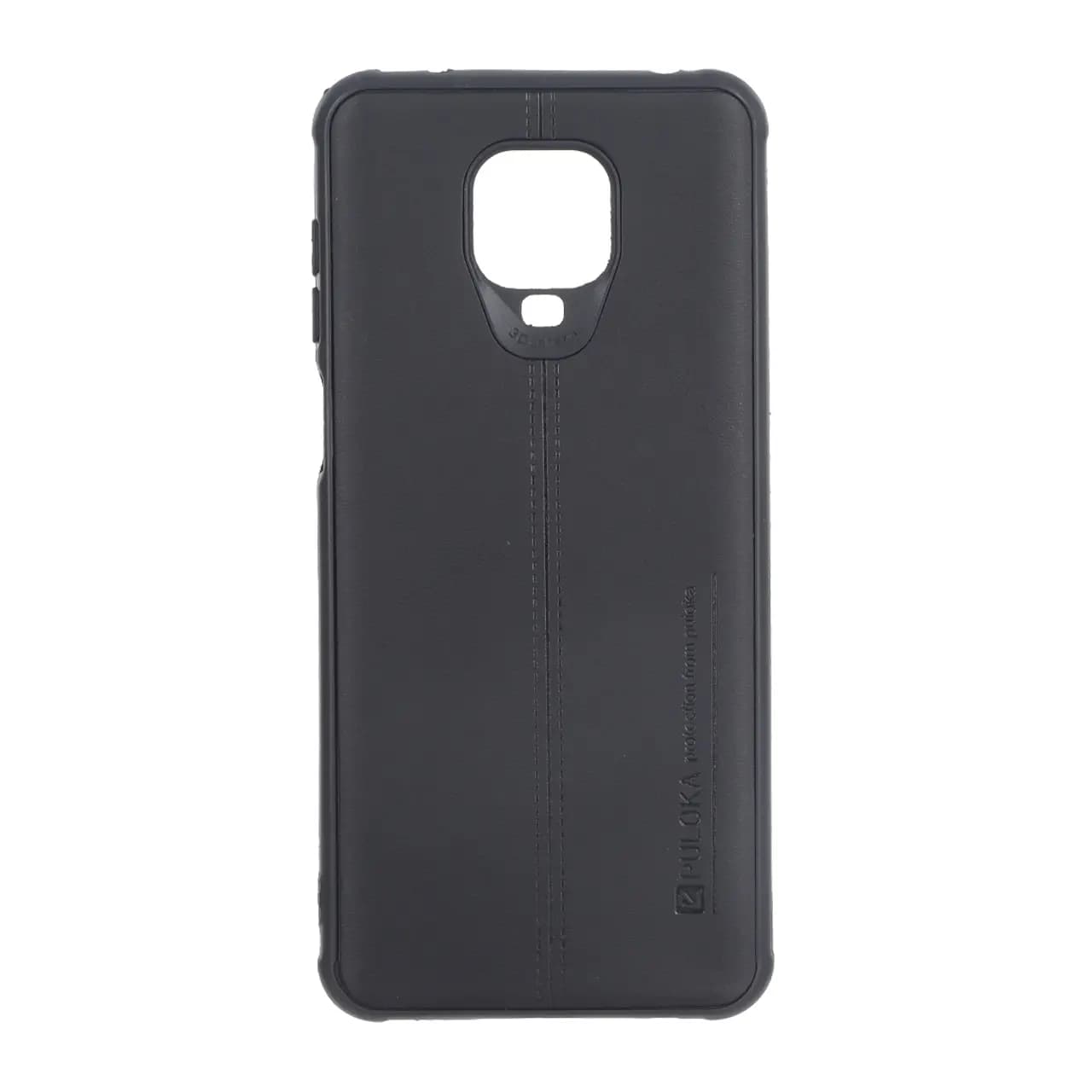 قاب Puloka طرح چرم دوخت دار Xiaomi Redmi Note 9S / Redmi Note 9 Pro / Redmi Note 9 Pro Max – مشکی
