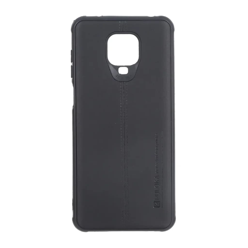 قاب Puloka طرح چرم دوخت دار Xiaomi Redmi Note 9S / Redmi Note 9 Pro / Redmi Note 9 Pro Max – مشکی — تصویر ۲
