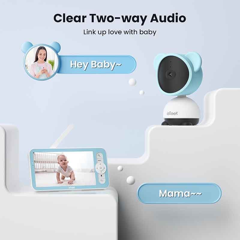 دوربین ومانیتور امنیتی کودک برند ieGeek Baby 7S (استوک) — تصویر ۵