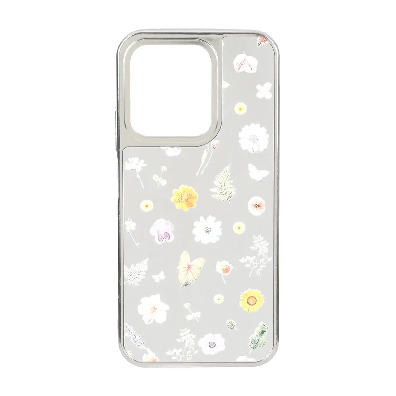 قاب آینه ای Silver طرح دار نسخه گلوبال Xiaomi Redmi 15C / Poco C85 – کد 42
