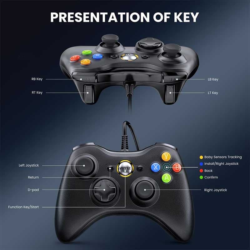 دسته بازی xbox360 و کامپیوتر VOYEE — تصویر ۴