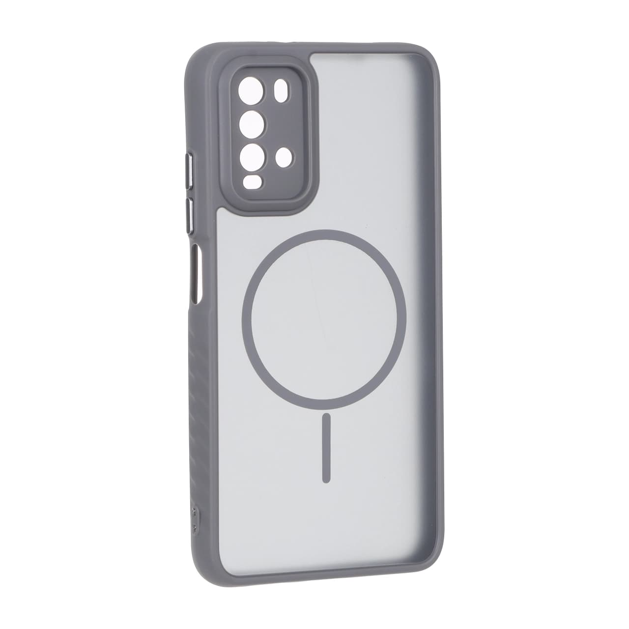 قاب مات طرح مگ سیف دور هاشور محافظ لنزدار Xiaomi Poco M3 / Redmi 9T 4G – خاکستری