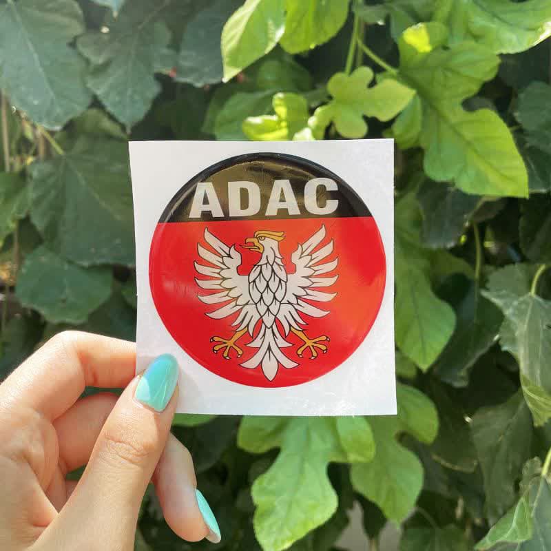 برچسب گرد خودرو طرح عقاب ADAC کد 6044 — تصویر ۴