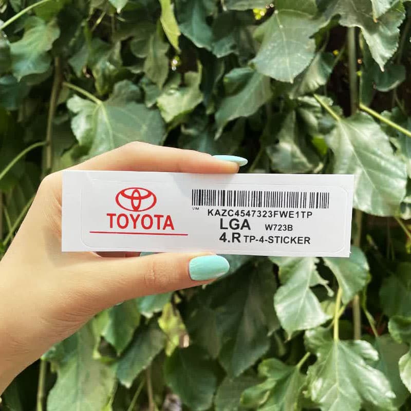 برچسب لچکی بارکد تویوتا کد W7234 — تصویر ۴