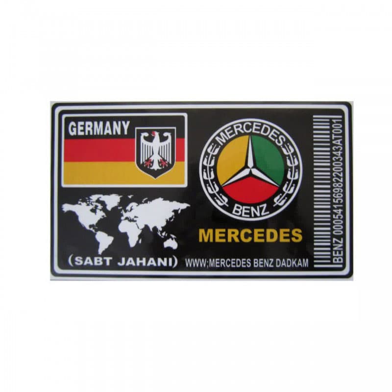 برچسب شیشه آرم مرسدس بنز MERCEDES کد 0005