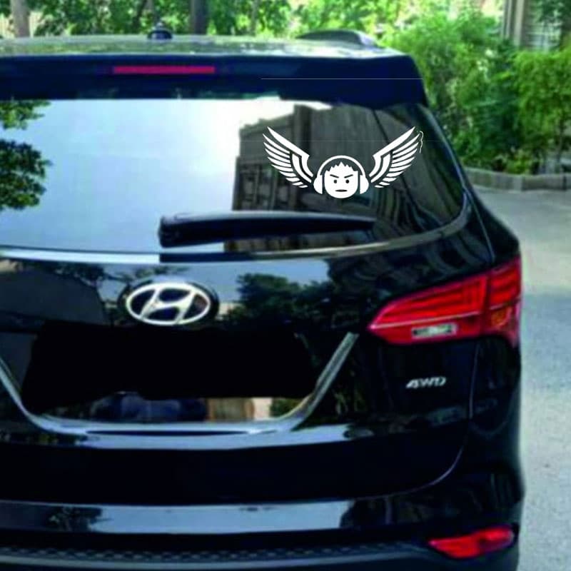 برچسب خودرو طرح بال و هدفون کد 5090 — تصویر ۲