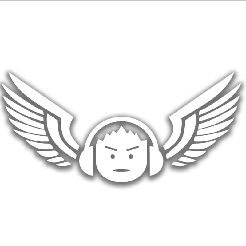 برچسب خودرو طرح بال و هدفون کد 5090