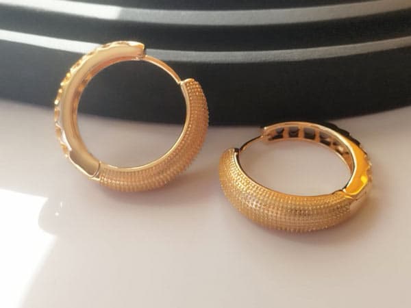 گوشواره نگینی حلقه ای ژوپینگ — تصویر ۸