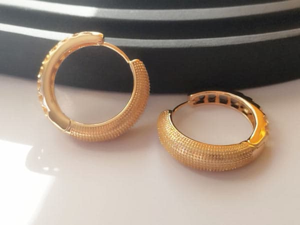 گوشواره نگینی حلقه ای ژوپینگ — تصویر ۹