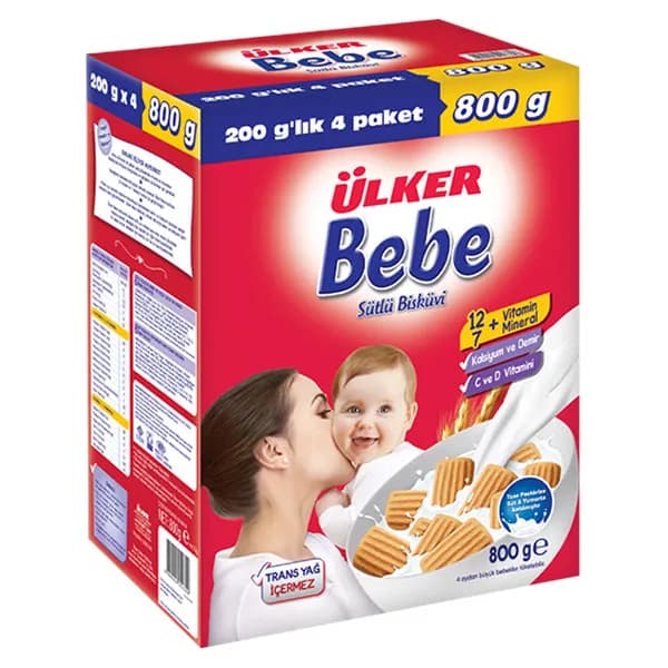 بیسکویت کودک اولکر ببه حجم 800 گرم