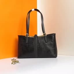 کیف چرم طبیعی زنانه کد 109 رنگ مشکی — تصویر ۲