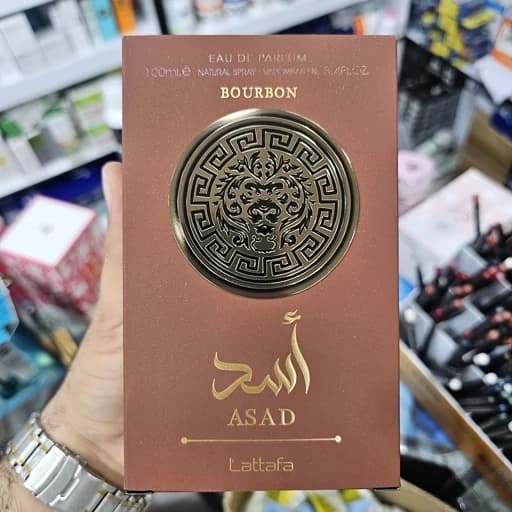 ادکلن اسد قهوه ای شرکت لطافه اورجینال به ضمانت ماندگاری بالای 24 ساعت پخش بو عالی حجم 100 میل — تصویر ۲