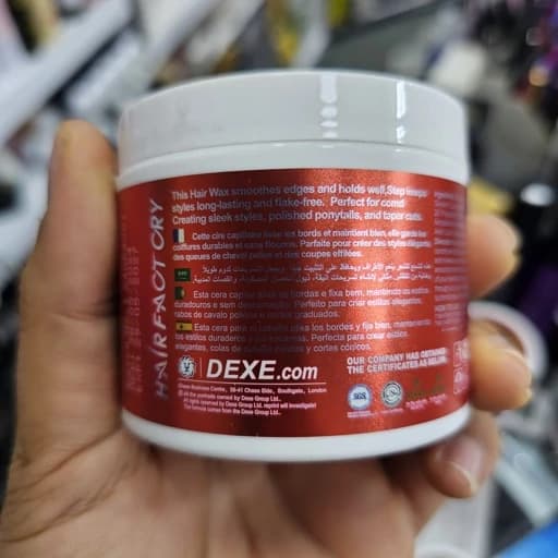 واکس مو دکس Dexe مدل قرمز Firm Hair Wax حجم 130 گرم تثبیت کننده قوی و حرفه ای — تصویر ۳