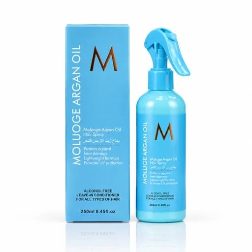 اسپری مو آرگان مولوجی راکو (Moluoge Argan Oil Hair Spray) حجم 250 میل نرم کننده و محافظت و آبرسانی مو