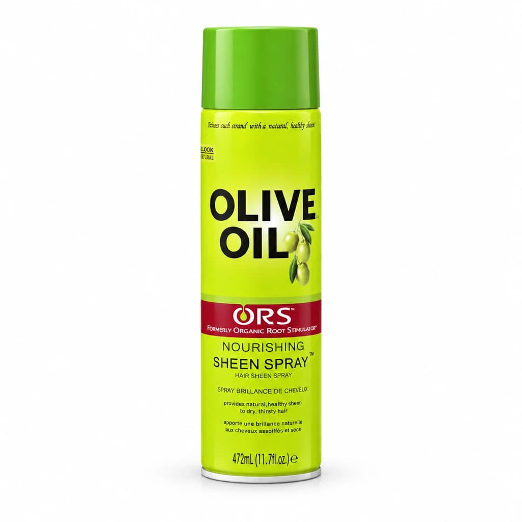اسپری شاین و براقکننده زیتون او آر اس (ORS Olive Oil Sheen Spray) حجم 472 میل بدون چربی شاین براقیت بسیار بالا